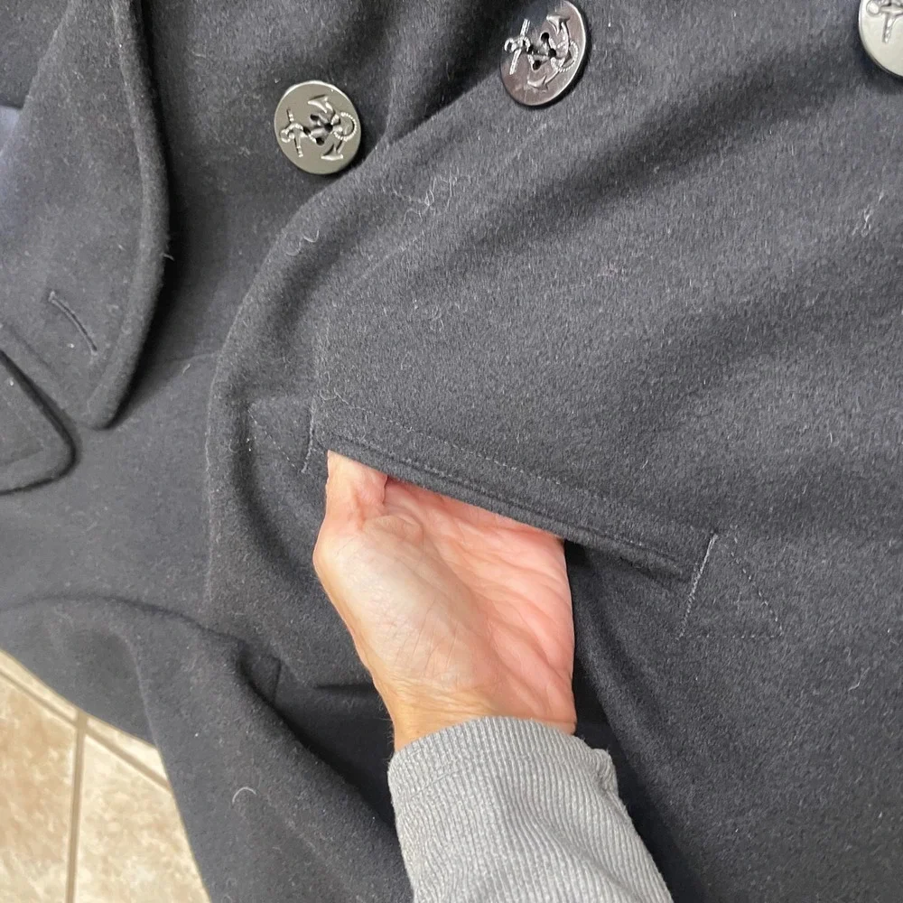 DSCP Quarterdeck Collection US Navy women's Wool Peacoat Black Size‎ 16short